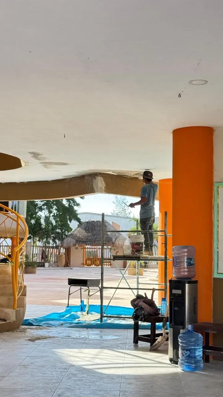 Proceso de reparación de techo