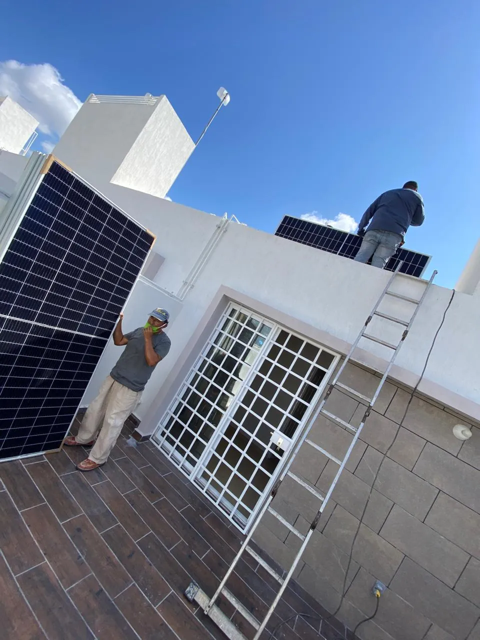 Colocación de paneles solares